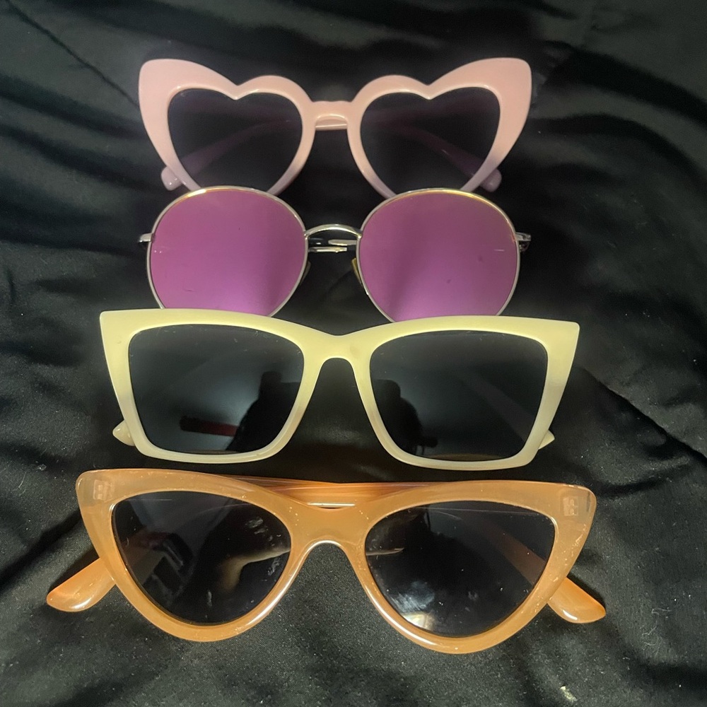 Women’s Sunglasses 4 Piece Bundle - Pink, Cream